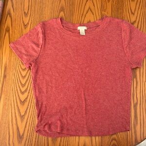 Soft short sleeve crop length